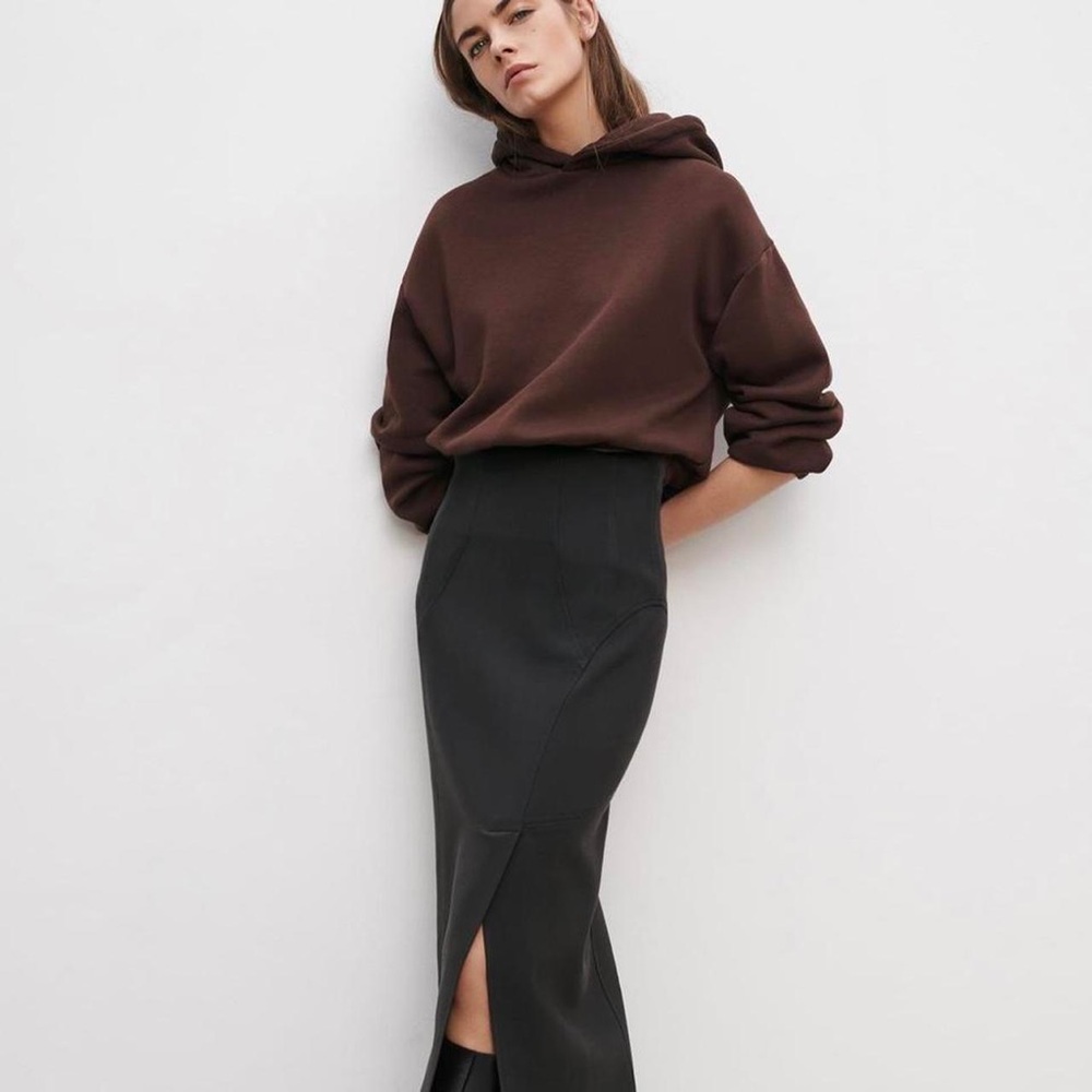 Zara Cropped Brown Hoodie